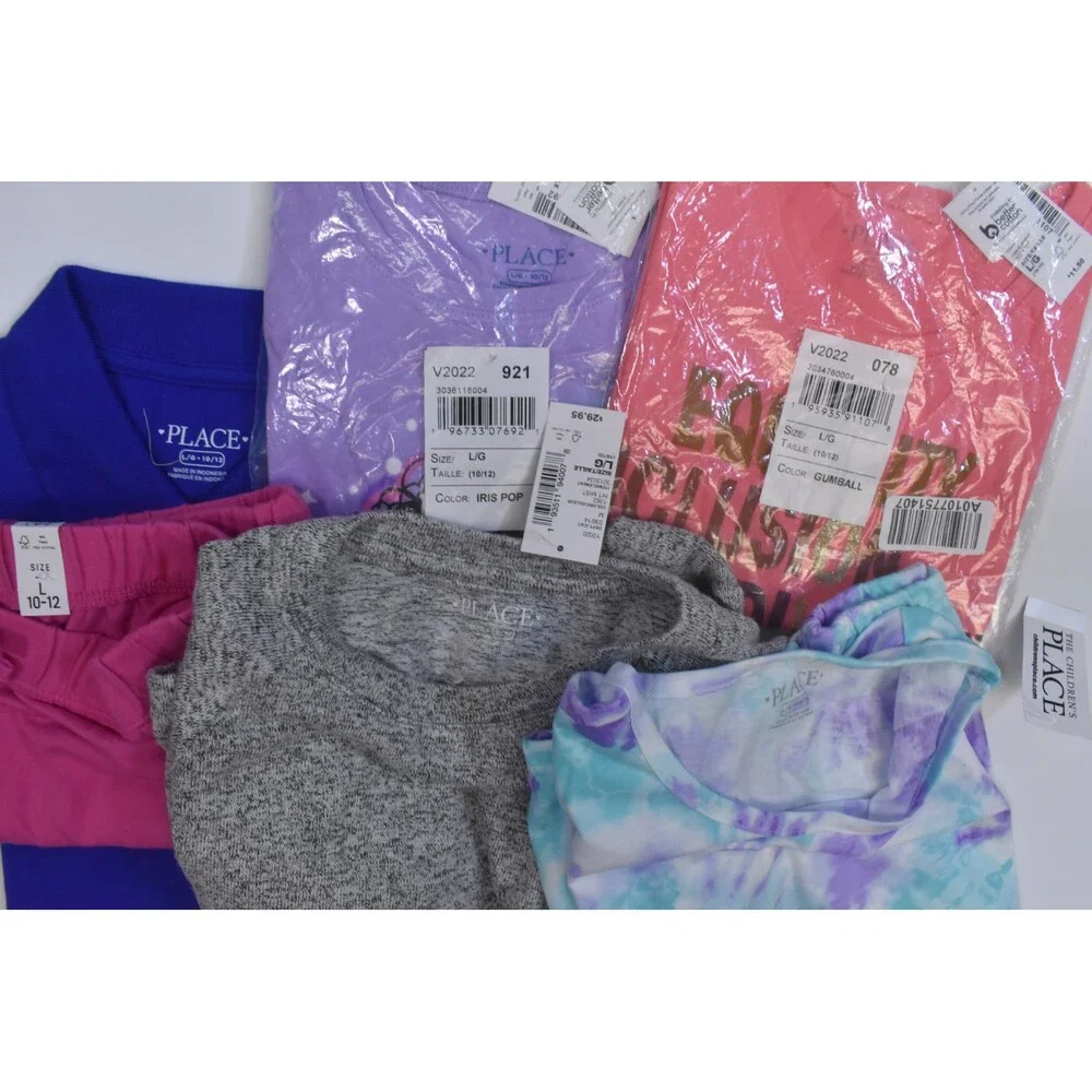 The Childrens Place Lot Of 15 Girls Size Large 10/12 Mixed Season Tops Bottoms